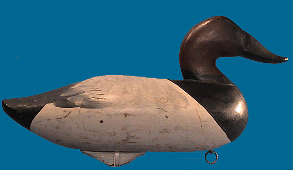 Early "Roman Nose" drake Canvasback by Charlie Joiner, s&d 1950
