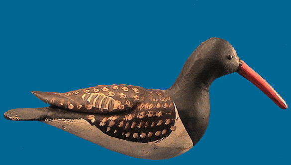 Rare Miles Hancock Oyster Catcher shorebird decoy