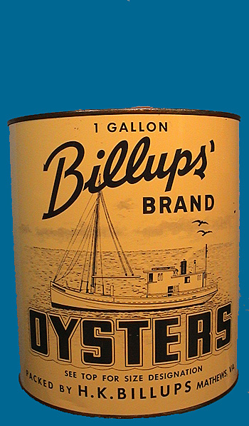 Billups Oyster tin