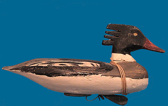 Super nice Doug Jester miniature drake Red Breasted Merganser, ex-Joe French collection