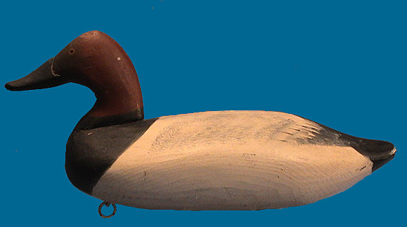 James "Jim" Currier drake Canvasback, nice wide body style & near mint as can be!