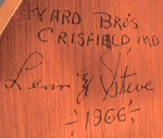 Ward signature on bottom Bufflehead